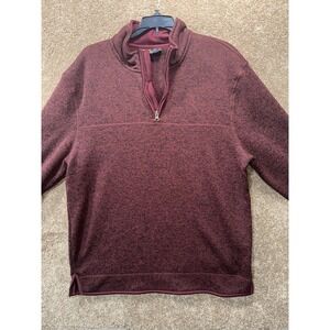 Club Room 1/4 Zip Pullover - Maroon -‎ Size Large - Excellent Condition